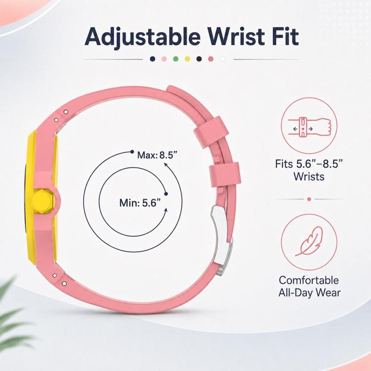 xDfind 3 Oclock Crown Integrated Silicone Pocket Watch Band, 3 Oclock Crown