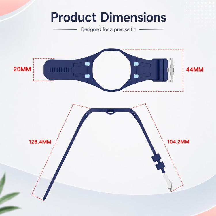 xDfind 3 Oclock Crown Integrated Silicone Pocket Watch Band, 3 Oclock Crown