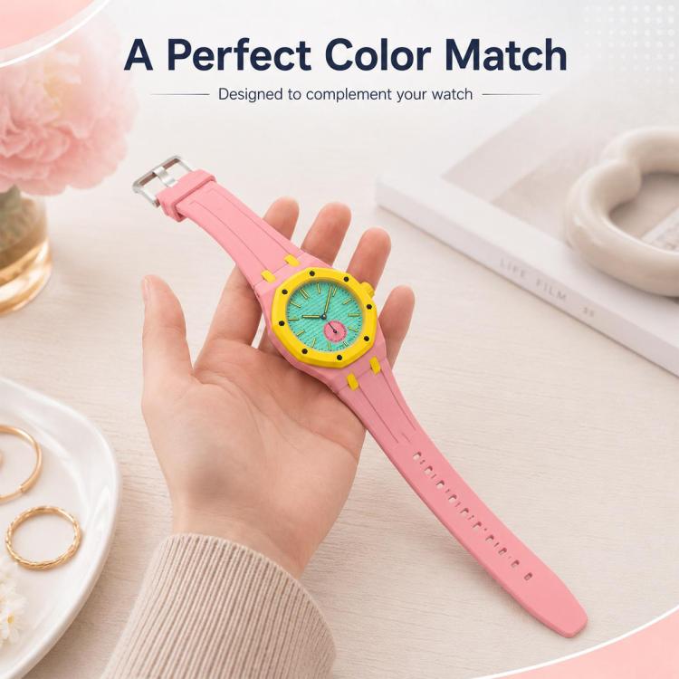 xDfind 3 Oclock Crown Integrated Silicone Pocket Watch Band, 3 Oclock Crown