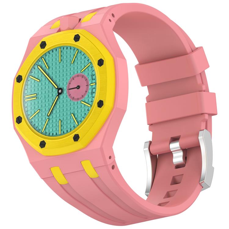 xDfind 12 Oclock Crown Integrated Silicone Pocket Watch Band, 12 Oclock Crown