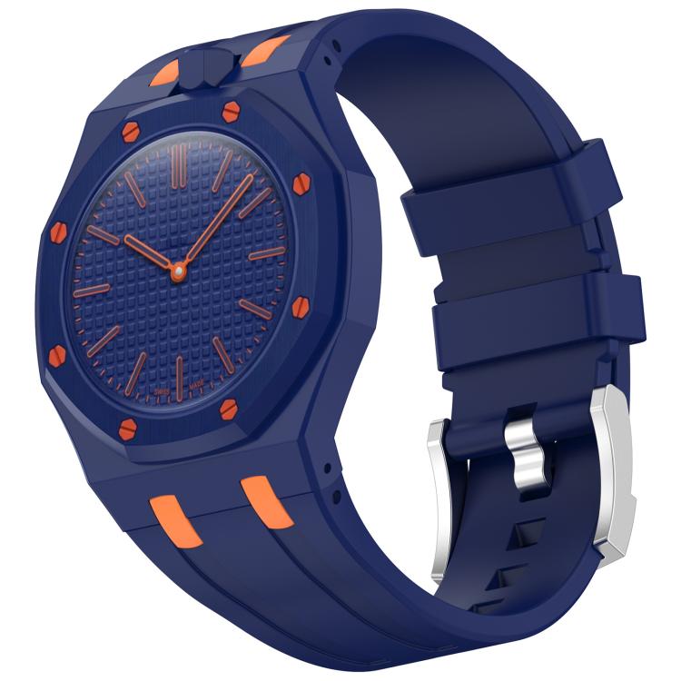 xDfind 12 Oclock Crown Integrated Silicone Pocket Watch Band, 12 Oclock Crown