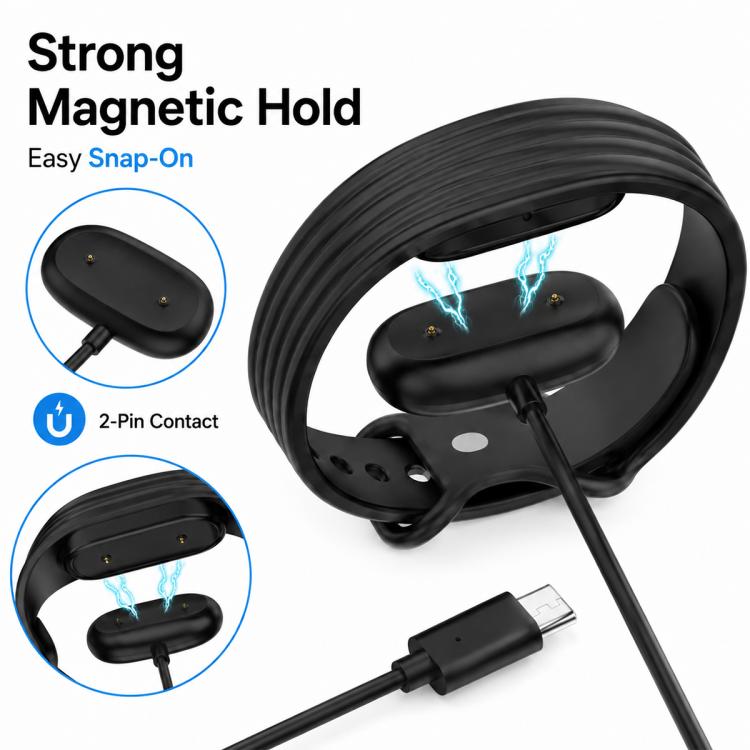 xDfind Type-C Port Magnetic Smart Watch Charging Cable, Length: 1m, For Google Fitbit Air