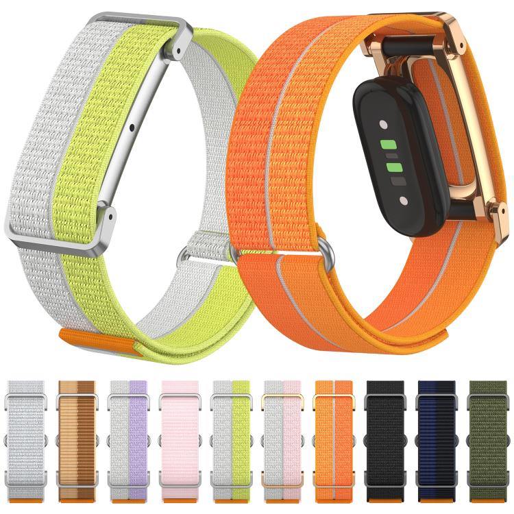 xDfind Metal Case Integrated Feather Yarn Breathable Nylon Watch Band, For Google Fitbit Air