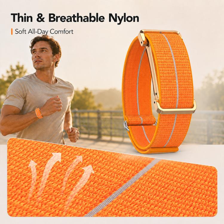 xDfind Metal Case Integrated Feather Yarn Breathable Nylon Watch Band, For Google Fitbit Air