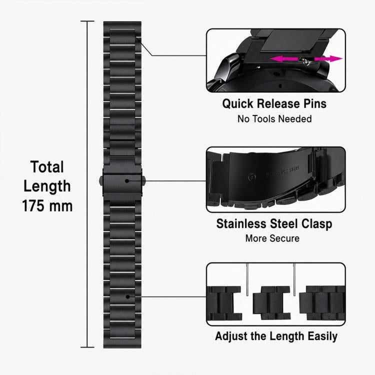 xDfind Three Beads Stainless Steel Watch Band, For Garmin Venu X1