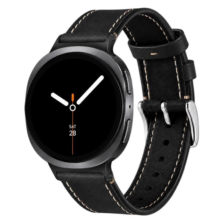 xDfind Retro Crazy Horse Texture Vegan Leather Watch Band, For Galaxy Watch9 / 8 / 8 Classic