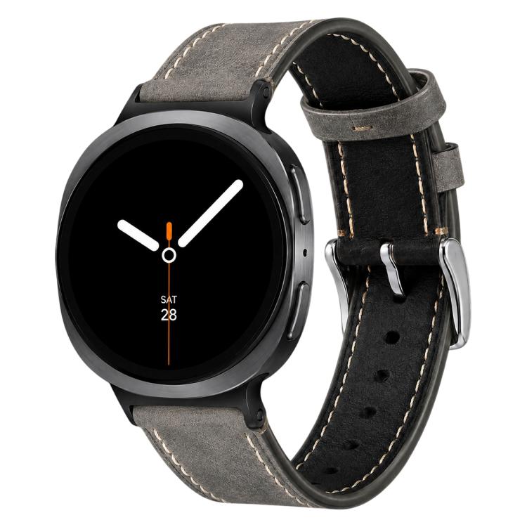 xDfind Retro Crazy Horse Texture Vegan Leather Watch Band, For Galaxy Watch9 / 8 / 8 Classic