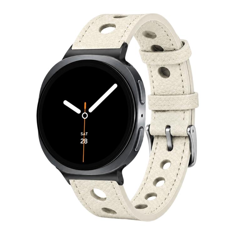 xDfind Hole Palm Texture Vegan Leather Watch Band, For Galaxy Watch9 / 8 / 8 Classic