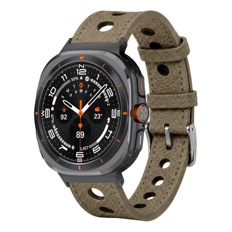 xDfind Hole Palm Texture Vegan Leather Watch Band, For Galaxy Watch Ultra2 2026 / 2025 / 1 2024