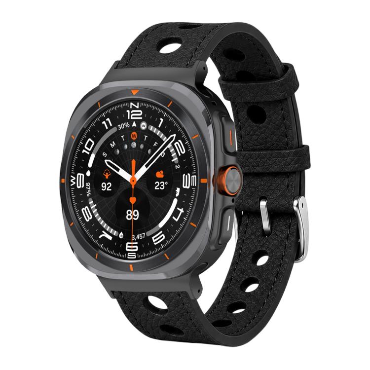 xDfind Hole Palm Texture Vegan Leather Watch Band, For Galaxy Watch Ultra2 2026 / 2025 / 1 2024