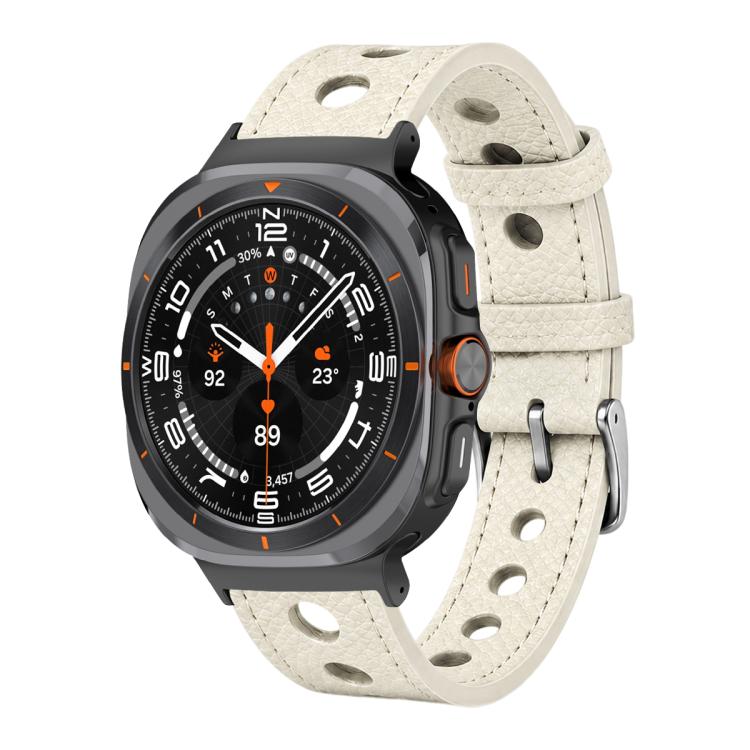 xDfind Hole Palm Texture Vegan Leather Watch Band, For Galaxy Watch Ultra2 2026 / 2025 / 1 2024