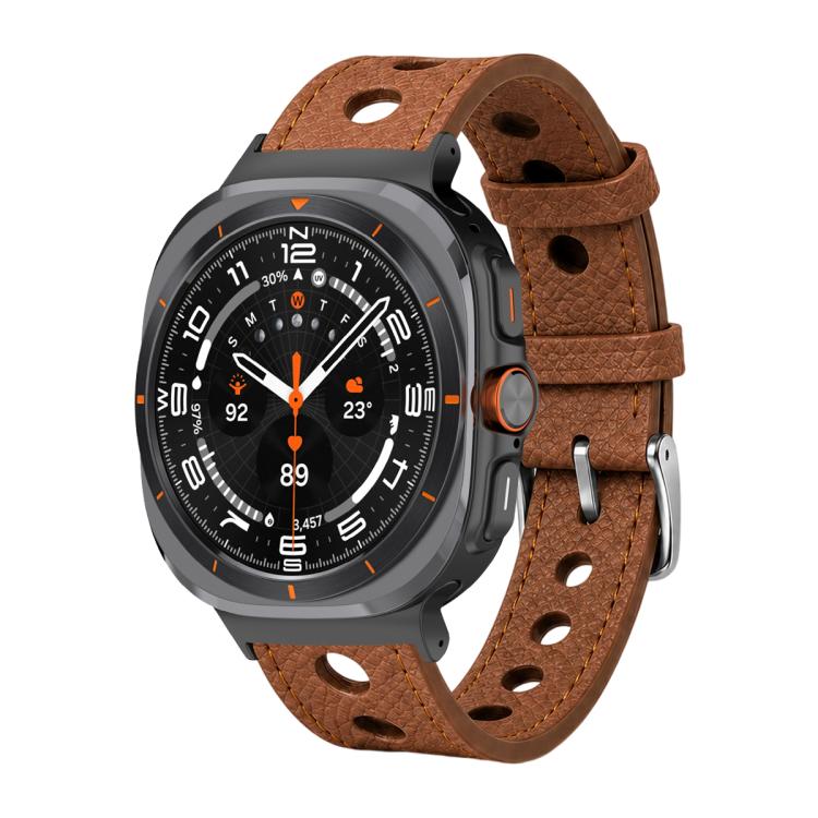xDfind Hole Palm Texture Vegan Leather Watch Band, For Galaxy Watch Ultra2 2026 / 2025 / 1 2024