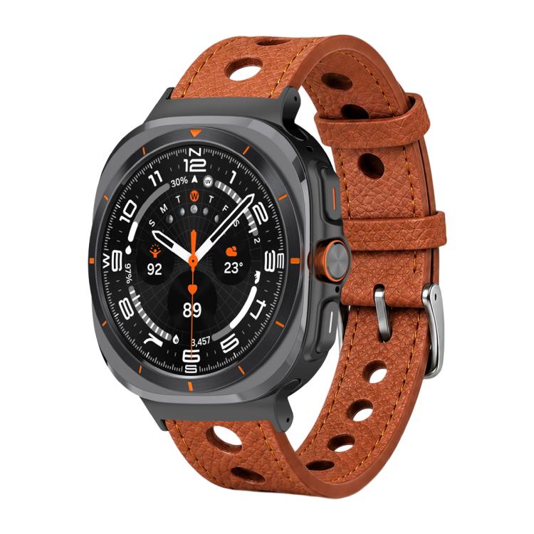 xDfind Hole Palm Texture Vegan Leather Watch Band, For Galaxy Watch Ultra2 2026 / 2025 / 1 2024