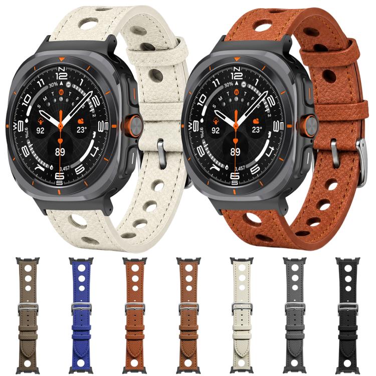 xDfind Hole Palm Texture Vegan Leather Watch Band, For Galaxy Watch9 / 8 / 8 Classic