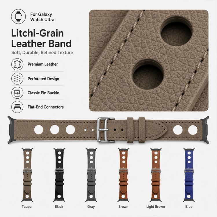 xDfind Hole Palm Texture Vegan Leather Watch Band, For Galaxy Watch Ultra2 2026 / 2025 / 1 2024
