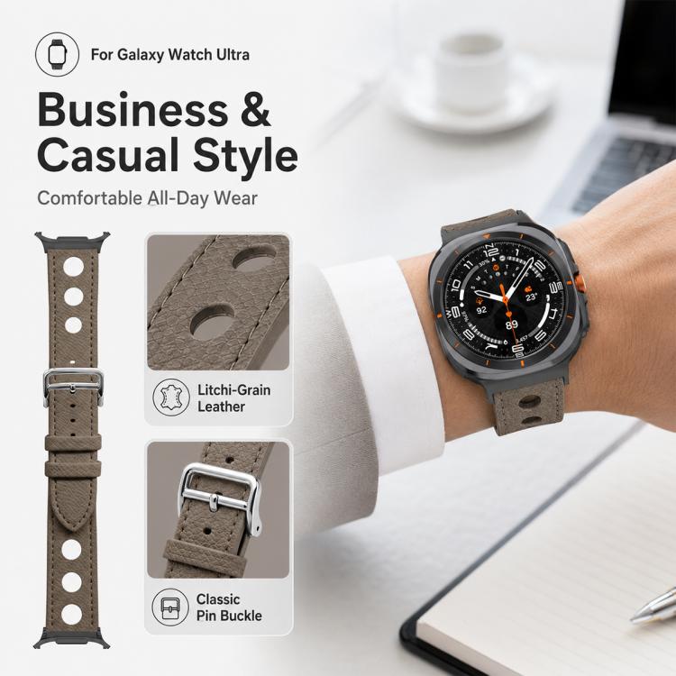 xDfind Hole Palm Texture Vegan Leather Watch Band, For Galaxy Watch Ultra2 2026 / 2025 / 1 2024