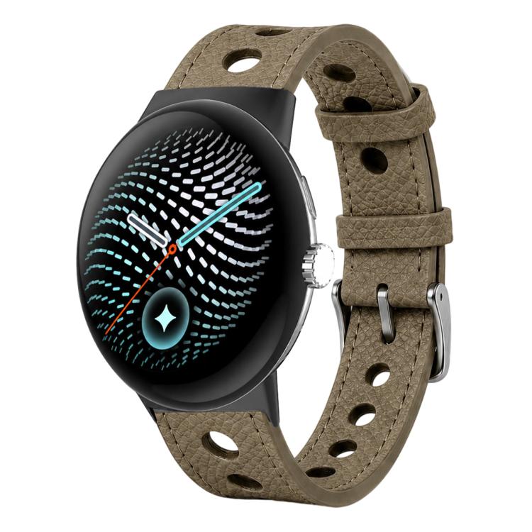 xDfind Hole Palm Texture Vegan Leather Watch Band, For Google Pixel Watch 5 / 4 / 3 45mm