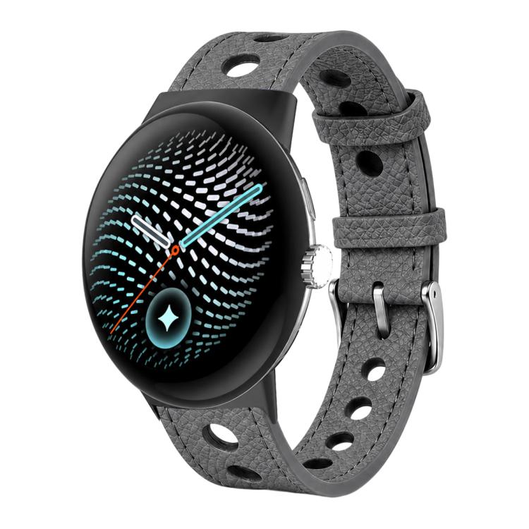xDfind Hole Palm Texture Vegan Leather Watch Band, For Google Pixel Watch 5 / 4 / 3 45mm