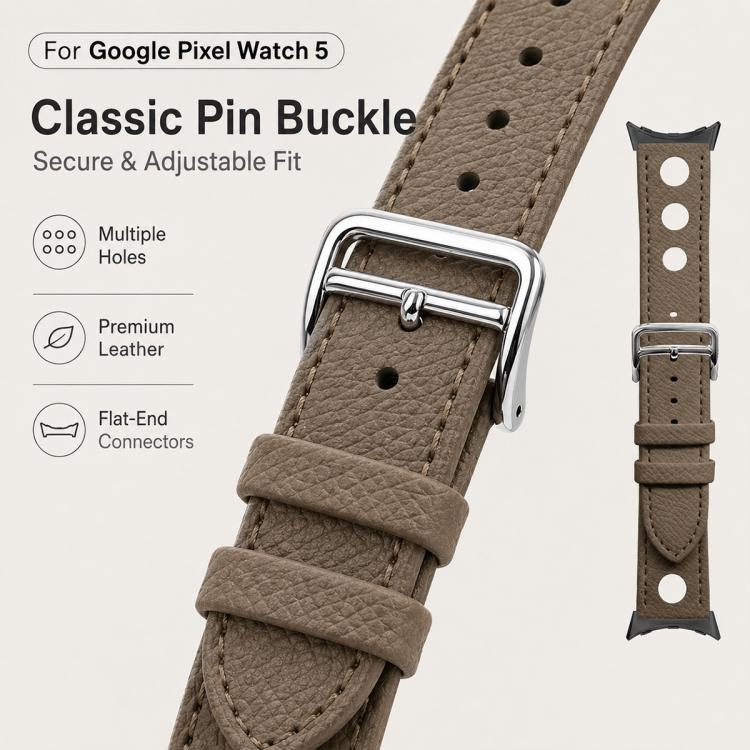 xDfind Hole Palm Texture Vegan Leather Watch Band, For Google Pixel Watch 5 / 4 / 3 45mm