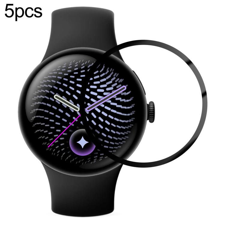 5 PCS/Pack xDfind Curved 3D Composite Material Soft Film Screen Protector, For Google Pixel Watch 5 41mm, For Google Pixel Watch 5 45mm