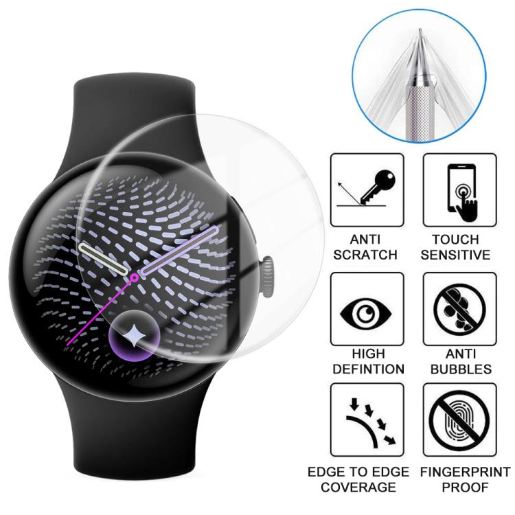 5 PCS/Pack xDfind Soft Hydrogel Film Full Cover Front Protector, For Google Pixel Watch 5 41mm, For Google Pixel Watch 5 45mm