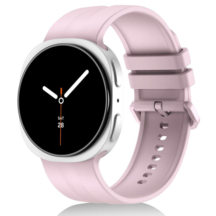 For Galaxy Watch9 / 8 / 8 Classic xDfind Solid Color Vertical Striped Silicone Watch Band, S