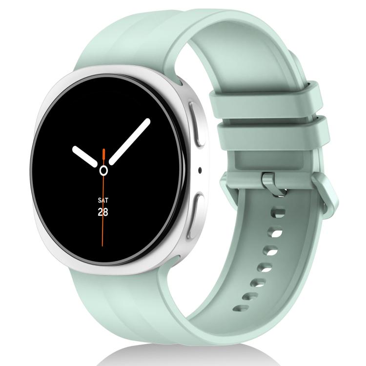 For Galaxy Watch9 / 8 / 8 Classic xDfind Solid Color Vertical Striped Silicone Watch Band, S