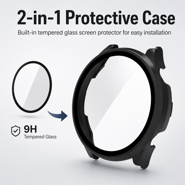 xDfind Tempered Film Integrated PC Watch Protective Case, For Xiaomi Haylou Solar Plus RT3