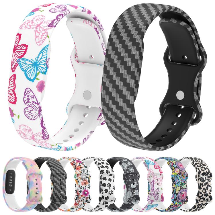 xDfind Butterfly Buckle Printed Silicone Watch Band, For Google Fitbit Air