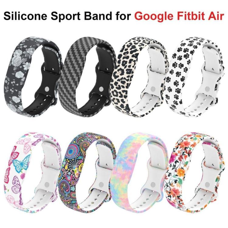 xDfind Butterfly Buckle Printed Silicone Watch Band, For Google Fitbit Air