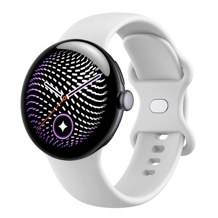 xDfind Butterfly Buckle Solid Color Silicone Watch Band, For Google Pixel Watch 5 / 4 / 3 45mm
