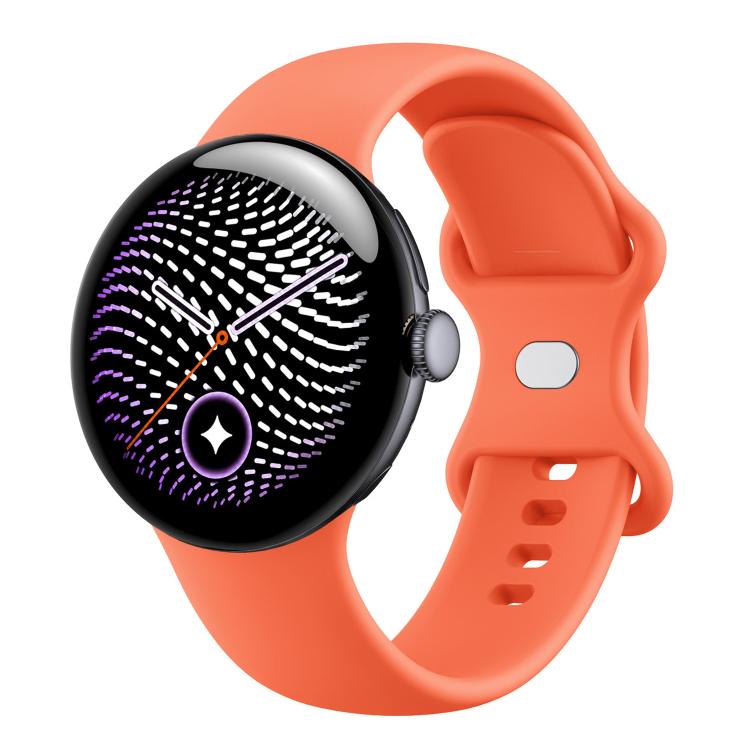 xDfind Butterfly Buckle Solid Color Silicone Watch Band, For Google Pixel Watch 5 / 4 / 3 45mm