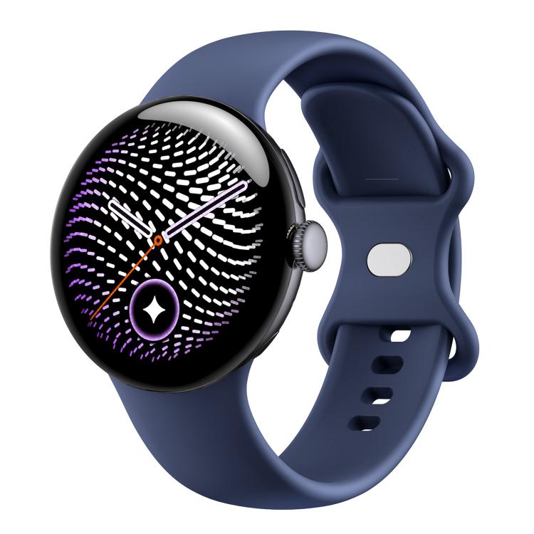 xDfind Butterfly Buckle Solid Color Silicone Watch Band, For Google Pixel Watch 5 / 4 / 3 45mm