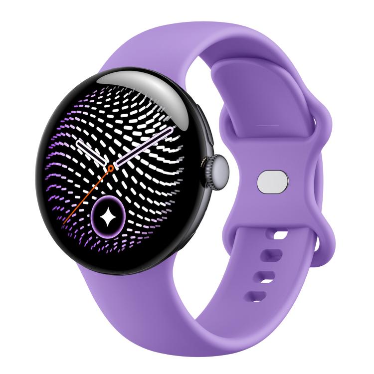 xDfind Butterfly Buckle Solid Color Silicone Watch Band, For Google Pixel Watch 5 / 4 / 3 45mm