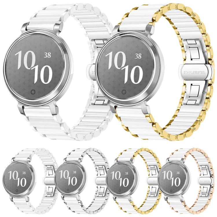 xDfind Ceramic Stainless Steel Watch Band, For Garmin Lily