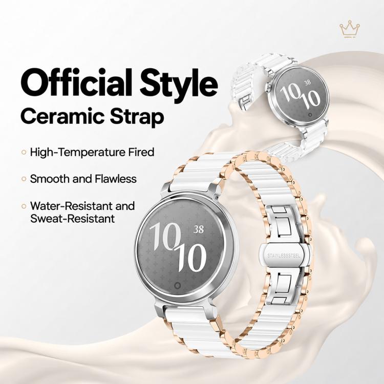 xDfind Ceramic Stainless Steel Watch Band, For Garmin Lily