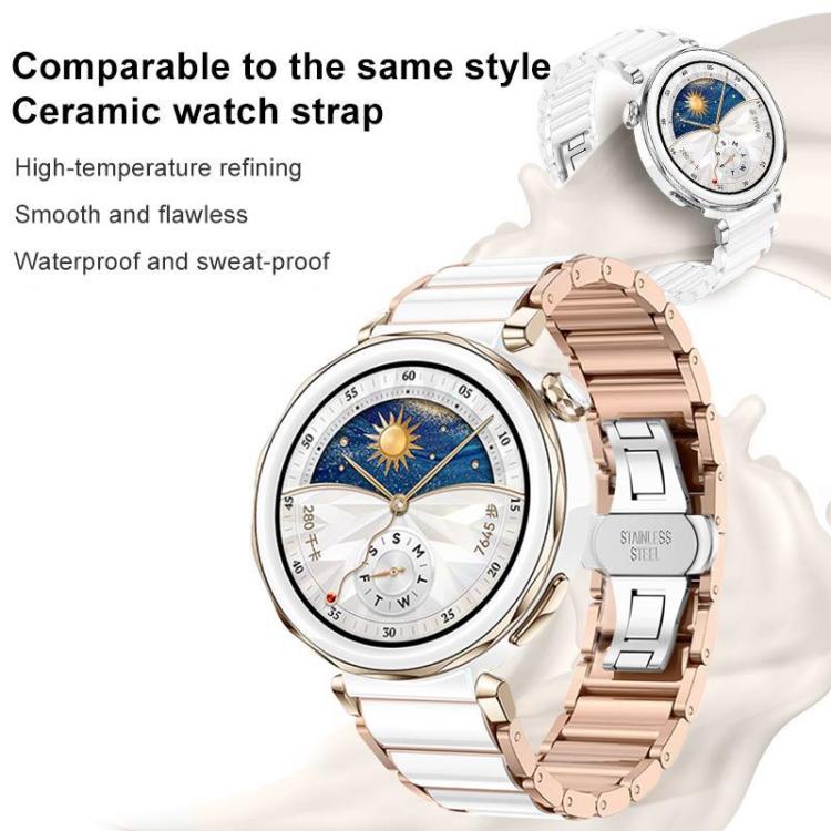 xDfind Universal Ceramic Stainless Steel Watch Band, 18mm
