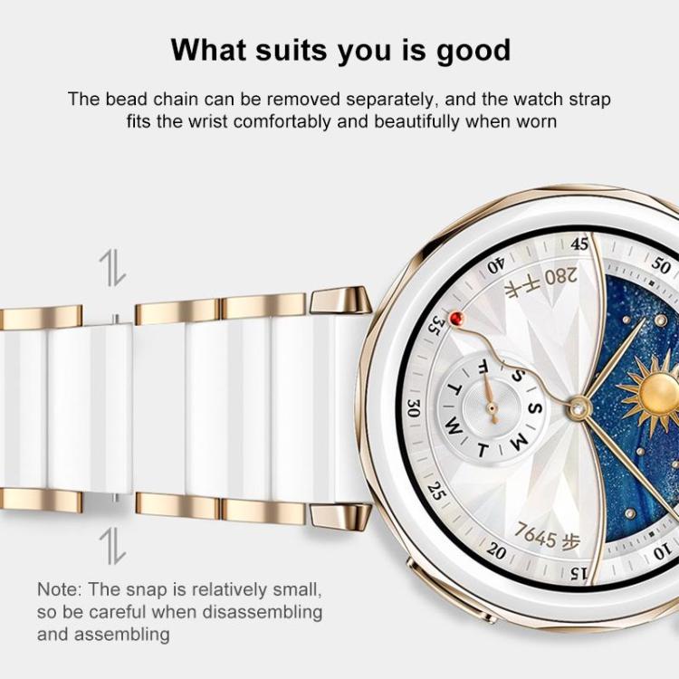 xDfind Universal Ceramic Stainless Steel Watch Band, 18mm