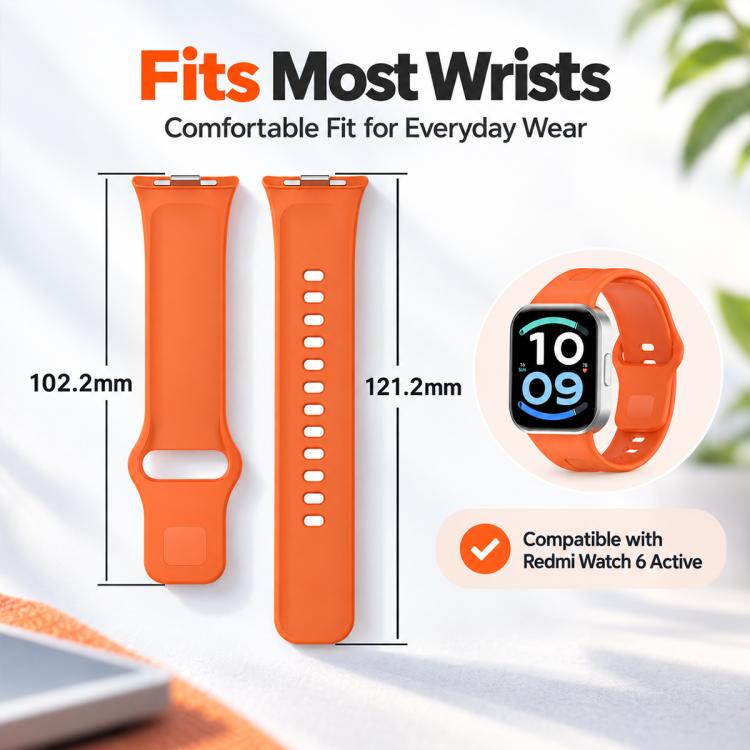 xDfind Solid Color Silicone Watch Band, For Xiaomi Smart Band 10 Pro / Redmi Watch 6 Lite