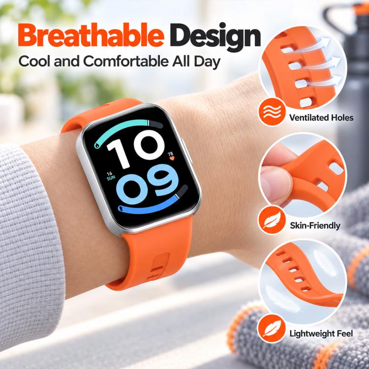 xDfind Solid Color Silicone Watch Band, For Xiaomi Smart Band 10 Pro / Redmi Watch 6 Lite