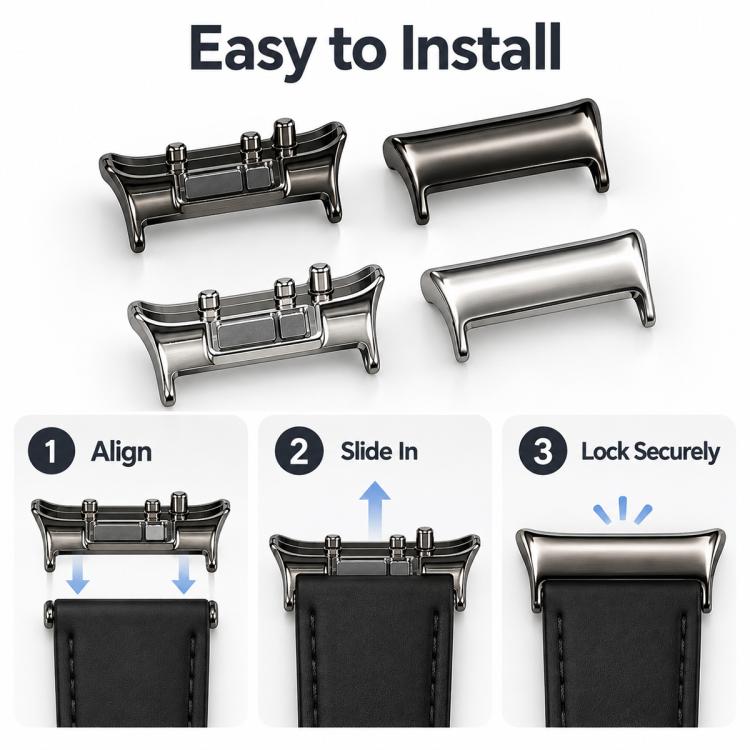 For Huawei Watch D3 xDfind Pair Stainless Steel Watch Band Connector, 22mm