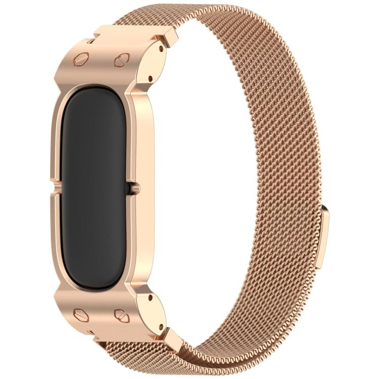 xDfind Metal Case Integrated Milanese Magnetic Stainless Steel Watch Band, For Google Fitbit Air