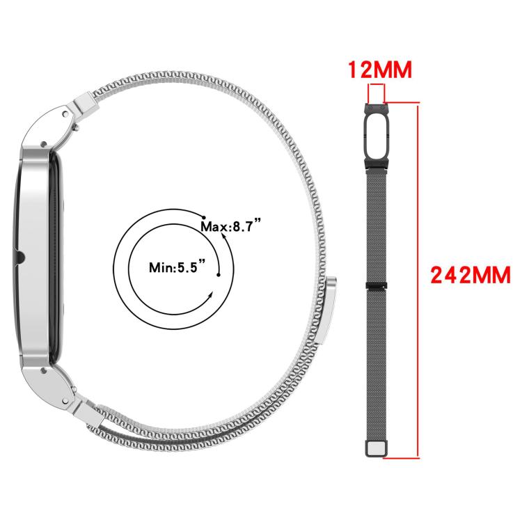 xDfind Metal Case Integrated Milanese Magnetic Stainless Steel Watch Band, For Google Fitbit Air