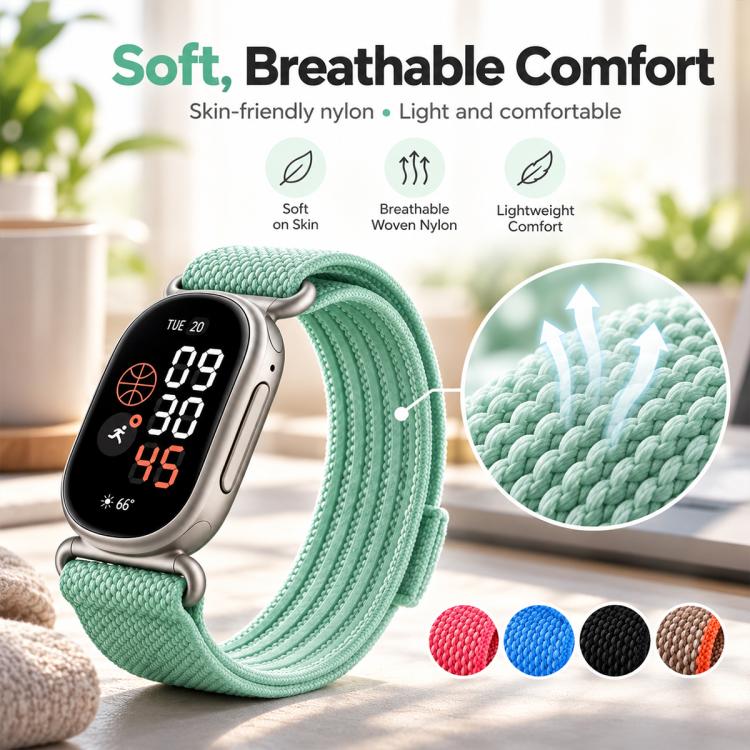 xDfind Nylon Anti-Slip Hook and Loop Fastener Watch Band, For Google Fitbit Edge