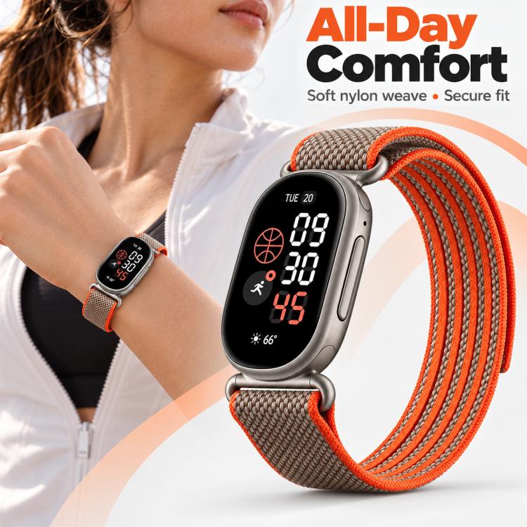 xDfind Nylon Anti-Slip Hook and Loop Fastener Watch Band, For Google Fitbit Edge