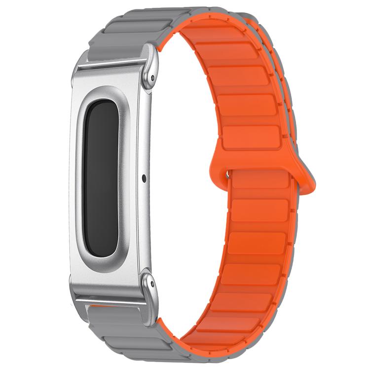 xDfind Metal Frame I-Shaped Magnetic Silicone Watch Band, For Google Fitbit Air