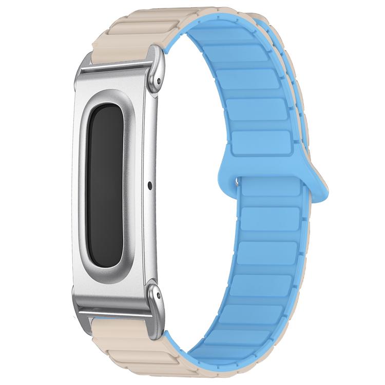 xDfind Metal Frame I-Shaped Magnetic Silicone Watch Band, For Google Fitbit Air