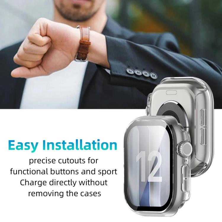 xDfind Tempered Film Integrated PC Watch Protective Case, For Apple Watch Series 12 Aluminum / Titanium 46mm