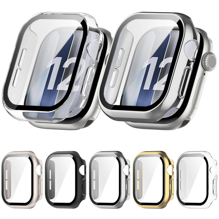 xDfind Tempered Film Integrated PC Watch Protective Case, For Apple Watch Series 11 46mm / 10 46mm