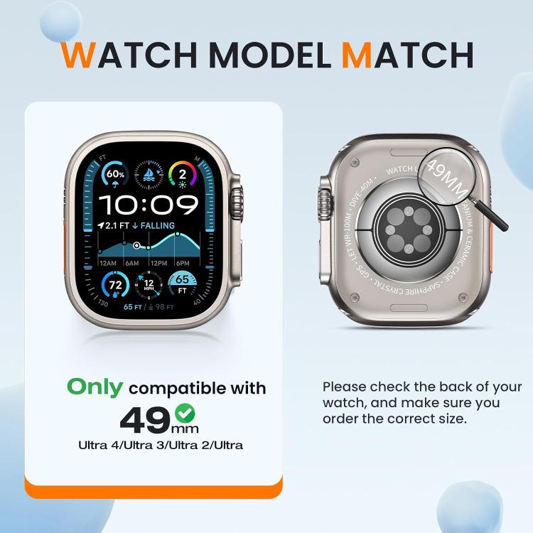 2 PCS/Pack xDfind Hollow TPU Watch Protective Case, For Apple Watch Ultra 4 / 3 / 2 / 1 49mm, For Apple Watch Series 12 46mm Aluminum / Titanium, For Apple Watch Series 12 42mm Aluminum / Titanium, For Apple Watch Series 6 / 5 / 4 / SE 44mm            ...